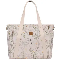 Kikkaboo Wickeltasche Florence Wickelunterlage, Reißverschluss, Flaschentaschen beige