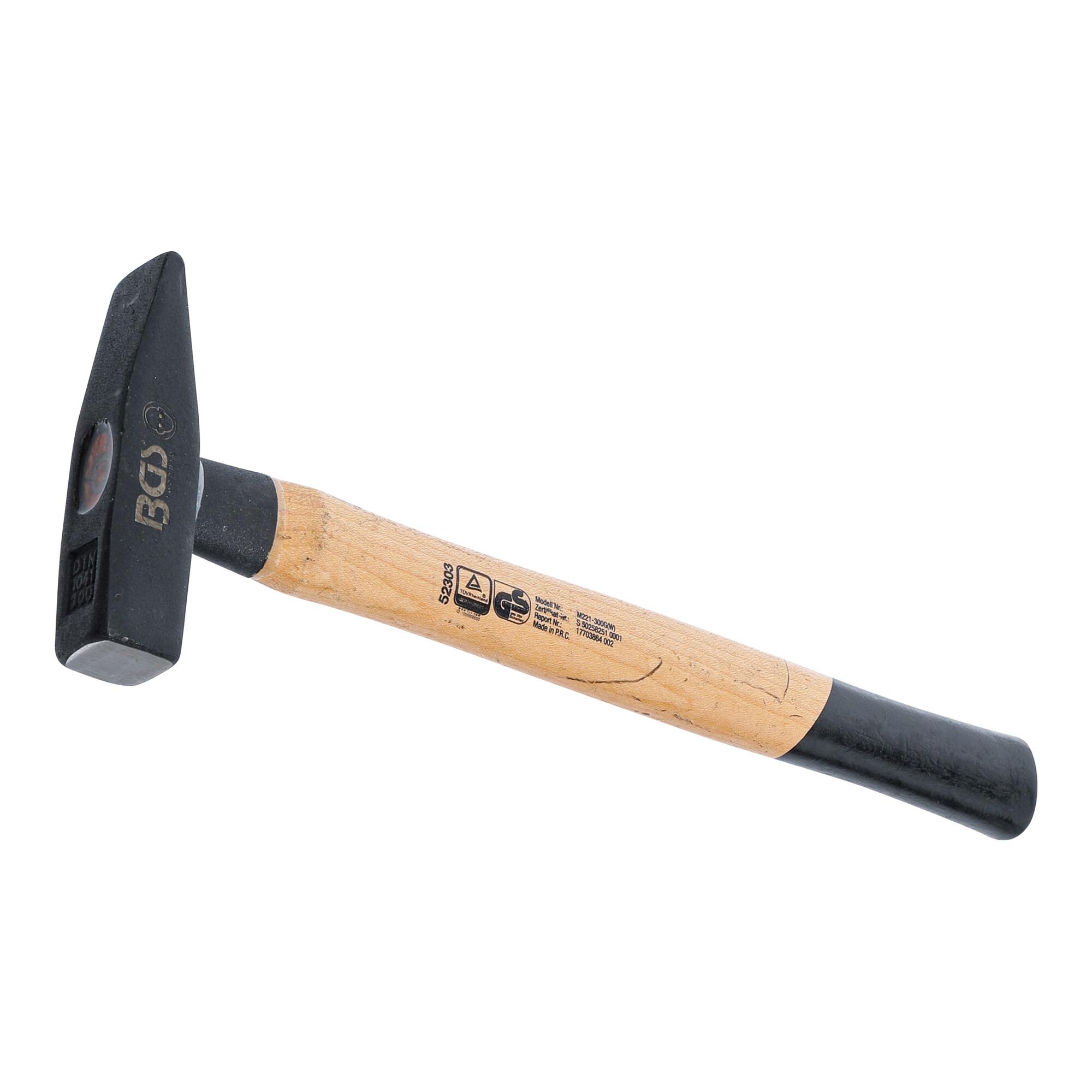 BGS Schlosserhammer 52303, Hickory-Stiel, DIN 1041, 300 g ; BGS technic)