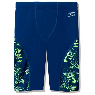 Speedo - Male Spliced Printed Jammer - Badehose Gr 4 blau