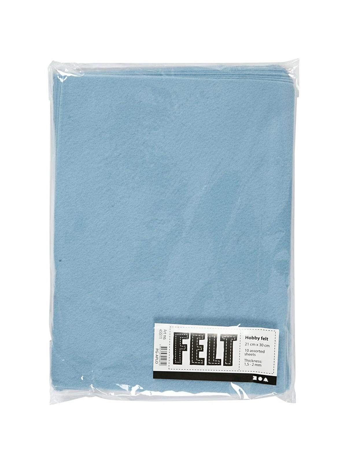 Creativ Company Hobby Felt Light Blue A4 10 Sheets