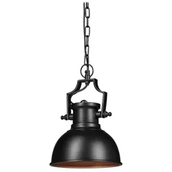 Relaxdays Hängelampe Industrial Look klein Gold,Schwarz
