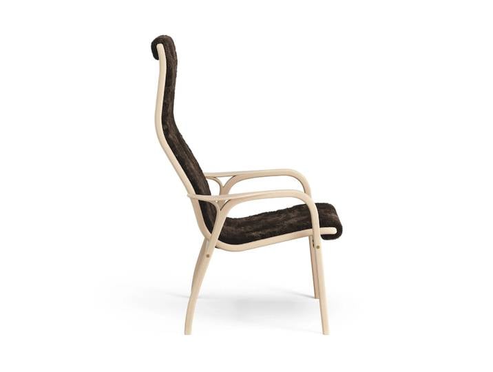 Swedese Lamino Sessel lackierte Buche/Schaffell Espresso (braun)