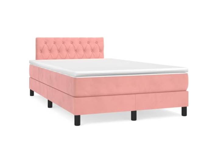 RJPLMFV Lattenrost, Matratze, Rosa, 120 x 190 cm, Velours Verstellbarer Kopf, Taschenfedern, mittlere Unterstützung, weicher Matratzenschoner