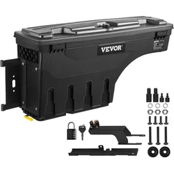 VEVOR Lkw-Ladeflächen-Aufbewahrungsbox, Abschließbarer Koffer, 25 L ABS-Radkasten-Werkzeugkasten, Wasserdicht & Langlebig, Kompatibel mit Ford F-150 2015–2021, Fahrerseite (links)