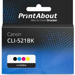 Druckerpatrone kompatibel mit Canon CLI-521BK - 4-farbig - Multipack