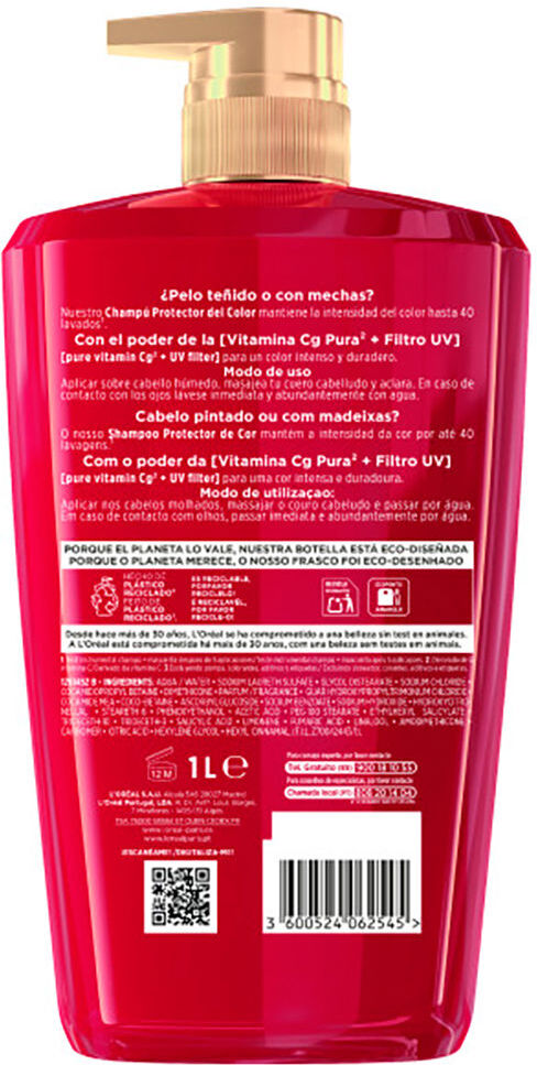 L'Oréal París Shampoing protecteur Elvive COLOR-VIVE 1000 ml