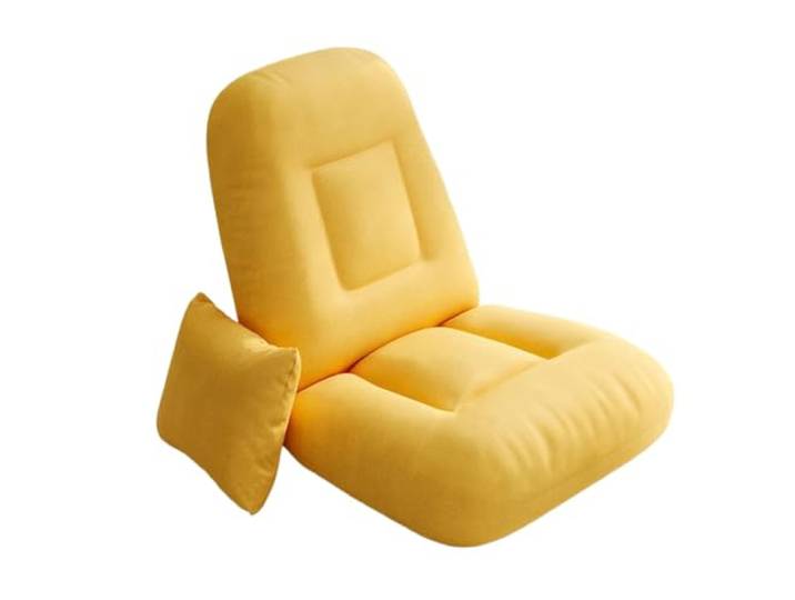 Xumh2024-3 Sitzsack Klappbares Lazy Sofa, Tatami-Bett, Rückenlehne, Stuhl for Schlafen, kleines Bodensofa, Schlafzimmer(Yellow)