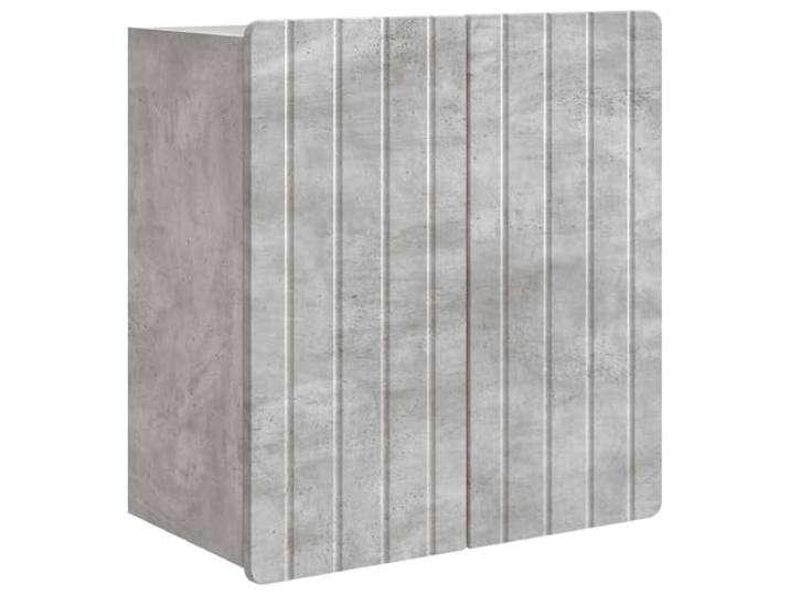 Wandschrank Betongrau 59 x 31 x 64 cm Holzwerkstoff mit Pendeltüren Vintage Look, 90°-Pendeltüren, Regalböden, pflegeleichte Oberfläche, vielseitig nutzbar