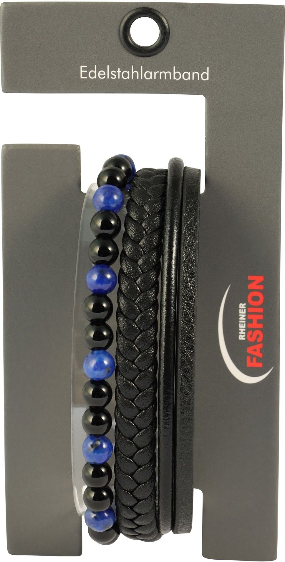 Lederarmband ADELIA´S "Herren Armband ¿ Lederarmband aus Leder mit Sodalith 21 cm" Gr. 21, schwarz, Armbänder, Herren, Blacklist, Lederarmband