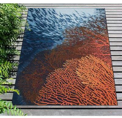 Lush Decor Marina Coral Indoor/Outdoor Rug