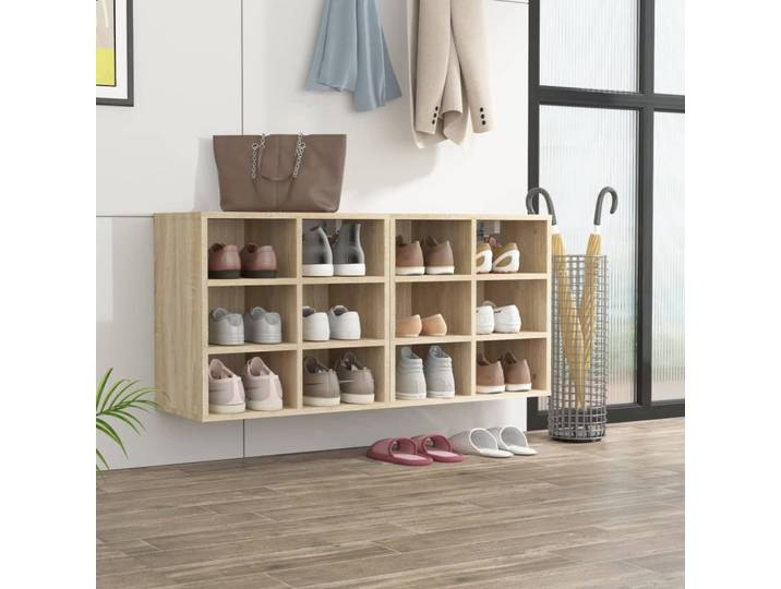 vidaXL Schuhregale 2 Stk. Sonoma-Eiche 52,5x30x50 cm