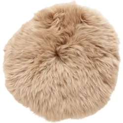 Hübsch Stuhlkissen beige Felloptik