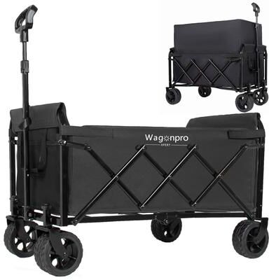Kodotan sofa "Upgraded 5*2""Wide Wheels-Expandable Dual-Layer Utility Wagon with 100% Extra Space, 220lbs Capacity Grocery Cart for Camping"