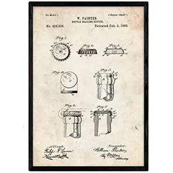 POSTER Patent Kronkorken A3 Rahmenlos