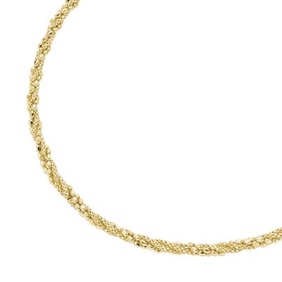 Collier SMART JEWEL "Fantasiekette, gedreht, Silber 925", gold, Halsketten, Damen, 45cm, Silber 925 (Sterlingsilber), Collier