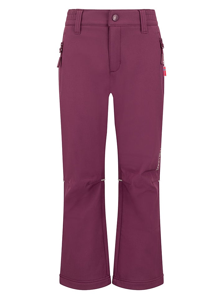 Trollkids Softshellhose "Fjell" in Lila - 116