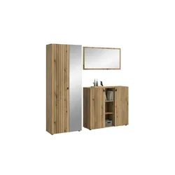 Garderobenkombination 3-teilig  Station ¦ holzfarben ¦ Maße (cm): B: 191 H: 192