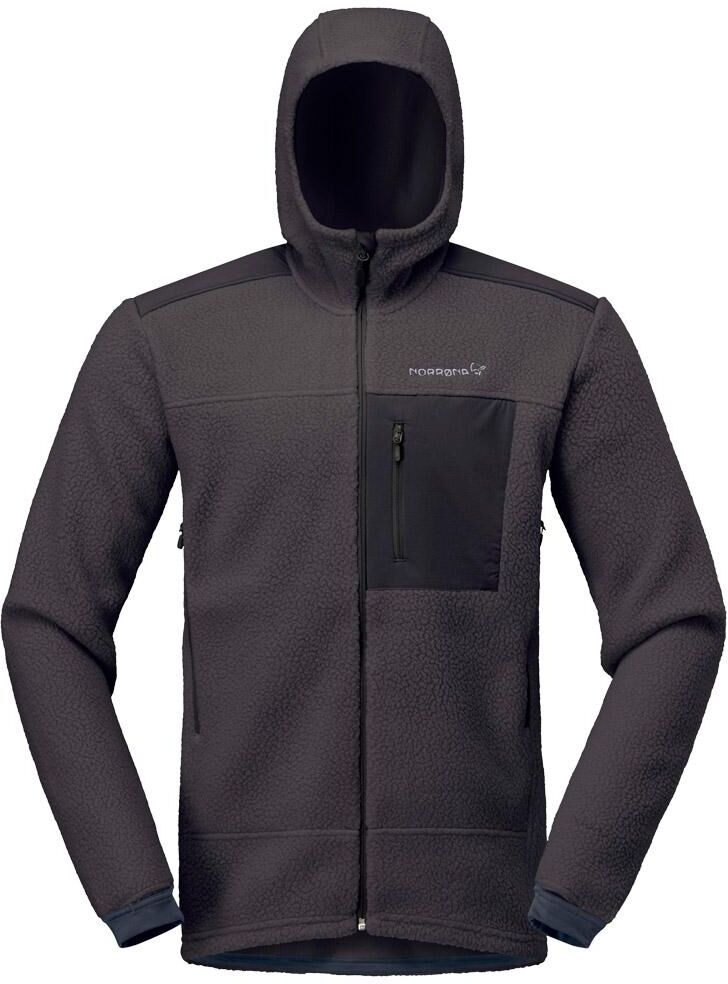 Norrona  - Trollveggen Warm 3 Zip Hood M's Phantom - L - Polaire