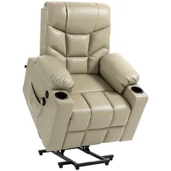 CLP Sessel Andover Kunstleder   Farbe: creme, Material: Kunstleder