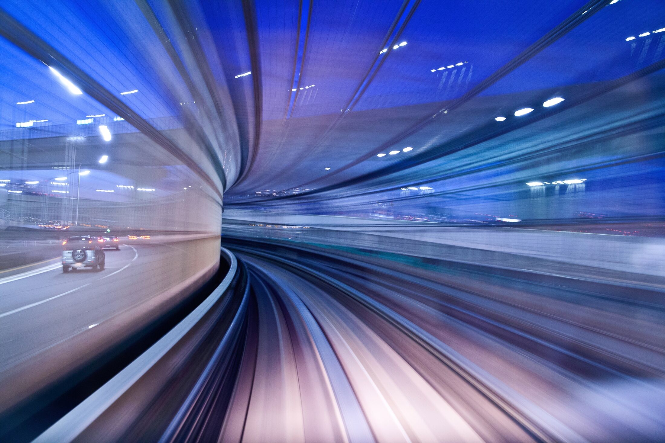 Fototapete PAPERMOON "Photo-Art YU NAGASE, TWILIGHT-TUNNEL", bunt, B:3,5m L:2,6m, Vlies, Tapeten, Fototapete bunt B/L: 3,5m x 2,6m, Bahnen: 7 Stk.
