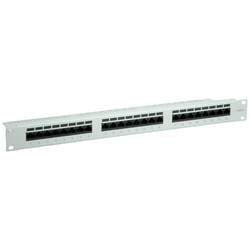 VALUE Cat.6 (Class E) 19-Zoll-Patchpanel, 24P, ungeschirmt, grau 26.99.0355