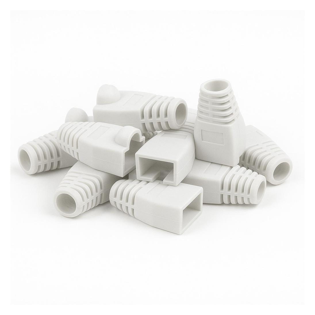 Danicom RJ45 Tule Weiss - 10 Stück (DC-RJ45-BOOT-WHITE-10PCE)