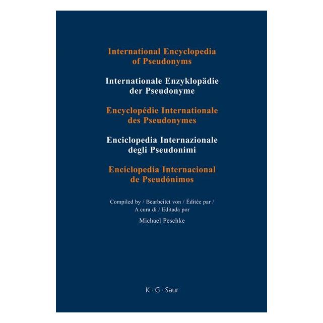 De Gruyter Peschke:International Encyclopedia of P (Englisch, Hardcover, Michael Peschke) (67833885)
