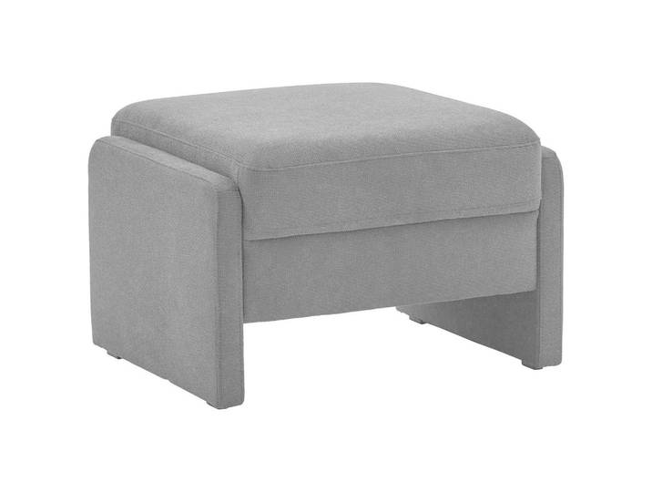 Pure Home Comfort Hocker, Hellgrau, Kunststoff, quadratisch, 70x47x60 cm, Lederauswahl, Stoffauswahl, Wohnzimmer, Hocker, Sitzhocker