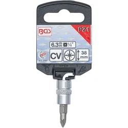 BGS Bit-Einsatz Antrieb Innenvierkant 6,3 mm (1/4") Kreuzschlitz PZ1 - 2490