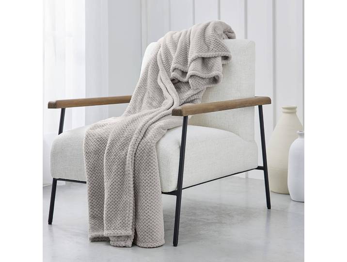 Plaid polaire nid d'abeille - Blancheporte