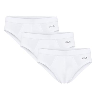 Slip FILA "MAN BRIEF", Herren, Gr. M, Single Jersey, weiß (300, weiß), Single Jersey, Obermaterial: 95% Baumwolle, 5% Elasthan, körpernah, Unterhosen Slip, mit flach verarbeiteten Nähten, ohne Eingriff
