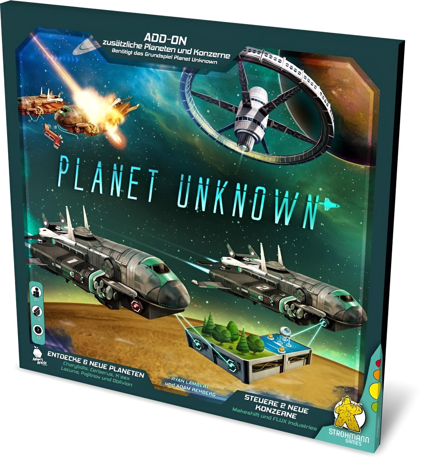 Planet Unknown - Nieuwe planeten en bedrijven uitbreiding van Strohmann Games