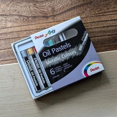 Uplifted Finds Pentel Arts Professional Oil Pastel Set Brilliant Assorted Colors (PHN Series) phn m 6 Pcs