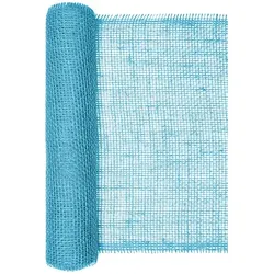 Home Fashion, TL Jute blue , Tischläufer aus Jute, im Format 500 cm x 30 cm, aufgerollt, 1 Stück pro Pack