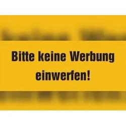 Türschild, Bitte keine Werbung einwerfen!, 40 x 100 mm - 100x40 mm Folie selbstklebend
