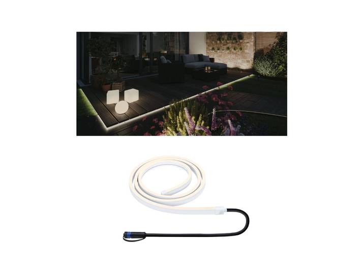 Paulmann Plug & Shine Smooth LED-Stripe 3.000K 2 m Smooth, dimmbar, weiß / opal, Kunststoff, Modern