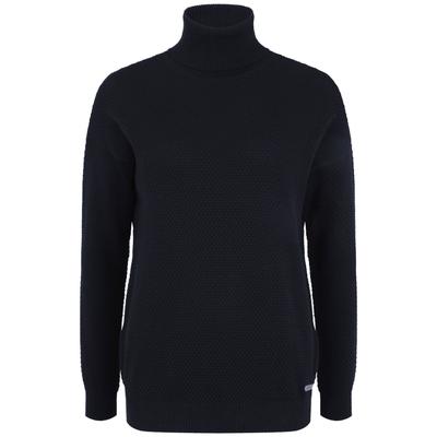 Rollkragenpullover OXMO "Rollkragenpullover OSSina", Damen, Gr. M, blau (insignia b), Obermaterial: 100% Baumwolle CO., Pullover Rollkragenpullover