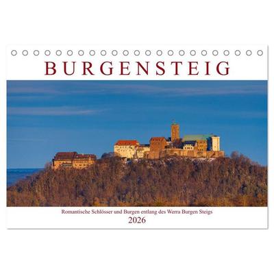 Werra Burgen Steig (Tischkalender 2026 DIN A5 quer), CALVENDO Monatskalender