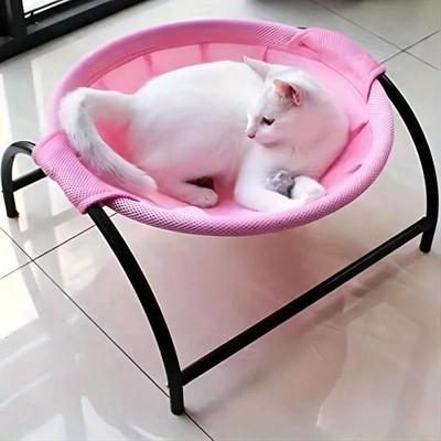 Uplifted Finds Free Standing Stable & Breathable Pet Hammock Bed pink