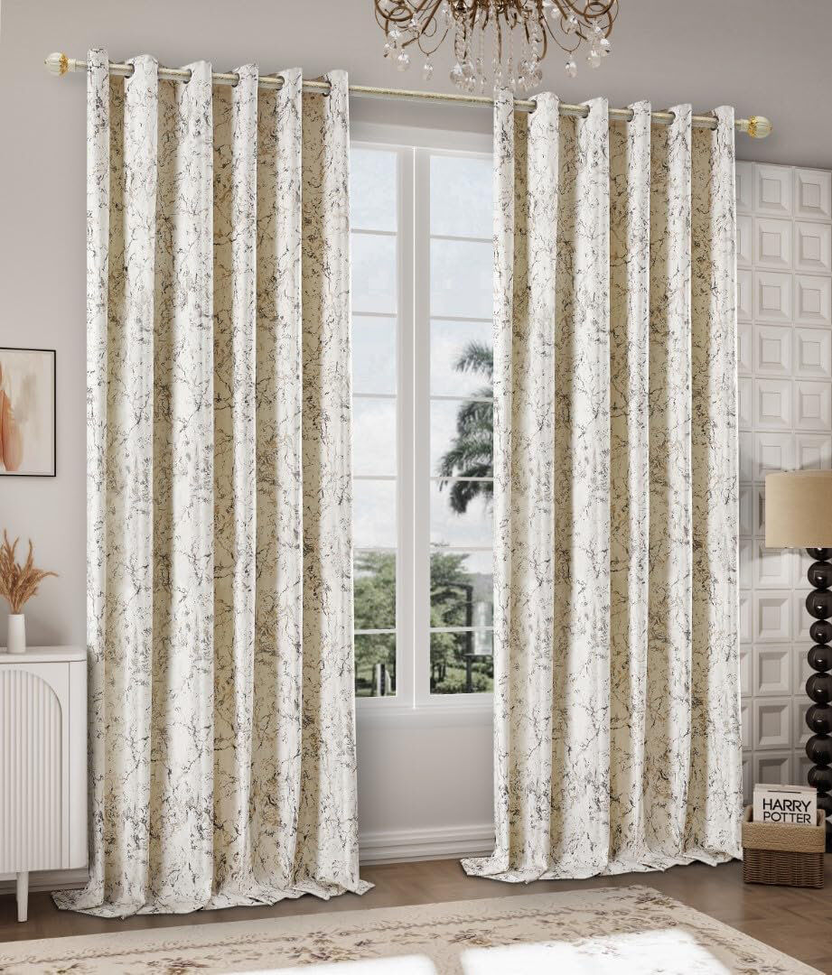 PRiME Linens Velvet Blackout Curtain Cream 66cm Width x 90cm Drop