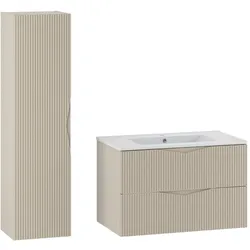 BADMÖBEL 80cm Tao 2er-Set Kaschmir