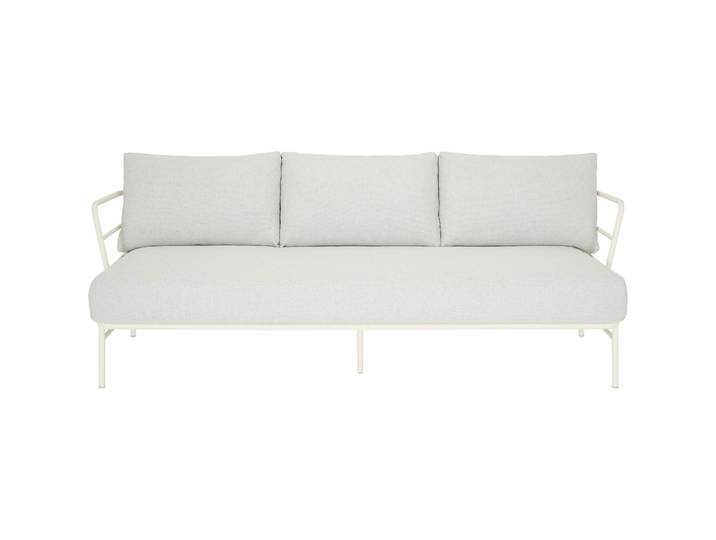 Gartenlounge Kohana weiss Stahl 3 B 189 T 77 cm - Gartenlounge - Wetterfeste Gartenmöbel & Accessoires