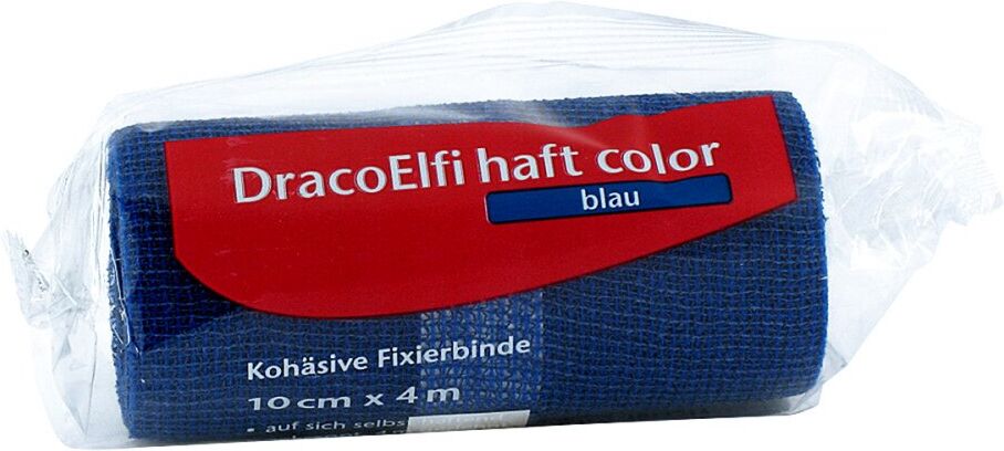 Dracoelfi haft color Fixierbinde 4mx10cm blau