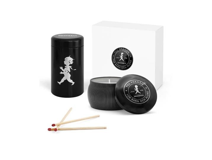 Solstickan Design Coffret cadeau Solstickan bougie parfumée + tube d allumettes Noir-bois de cèdre'