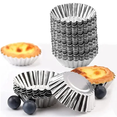Piece Egg Tart Mold Set Reusable Stainless Steel Tart Pans For Mini Pies, Cupcakes & Pastry Baking Piece Egg Tart Mold Set Reusable Stainless Steel Tart Pans For Mini Pies, Cupcakes & Pastry Baking