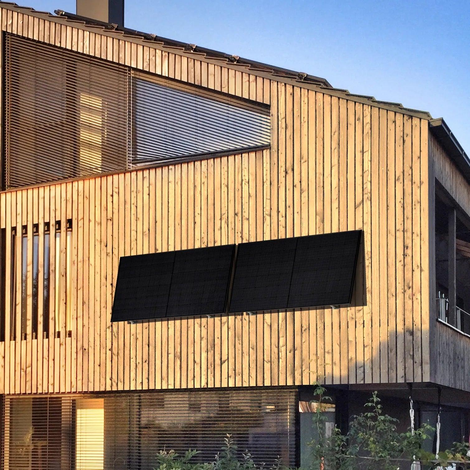 1000 Watt, Fassade, Bifazial Komplettset, Balkonkraftwerk
