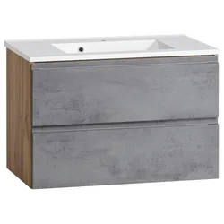 Waschtischkombi Varese ca. 80 cm Grau/Eiche
