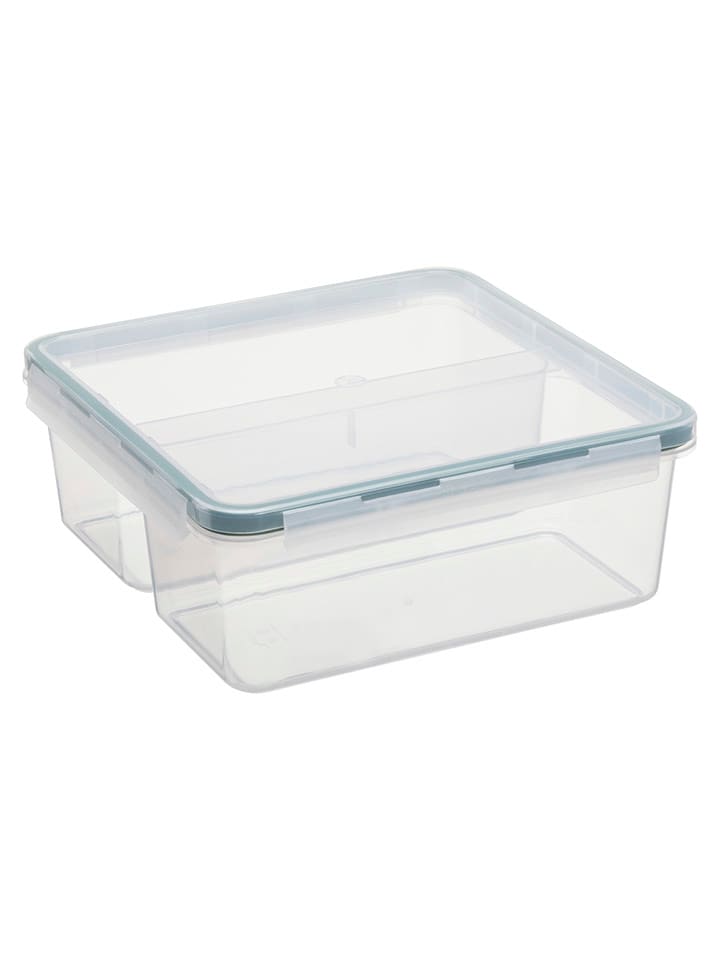 Plast Team Lunchbox in Transparent/ Schwarz - (B)22 x (H)8,5 x (T)22 cm - onesize