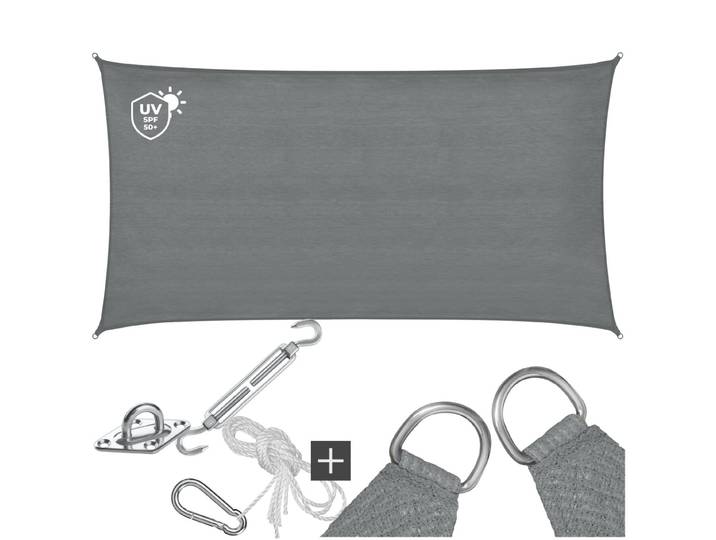 Voile d’ombrage SUNNY - 2 x 4 m, gris