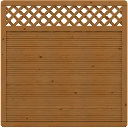 TraumGarten Sichtschutzzaun ARZAGO Holz Gitter Braun Sichtschutz Lamellenzaun, 179x179 cm